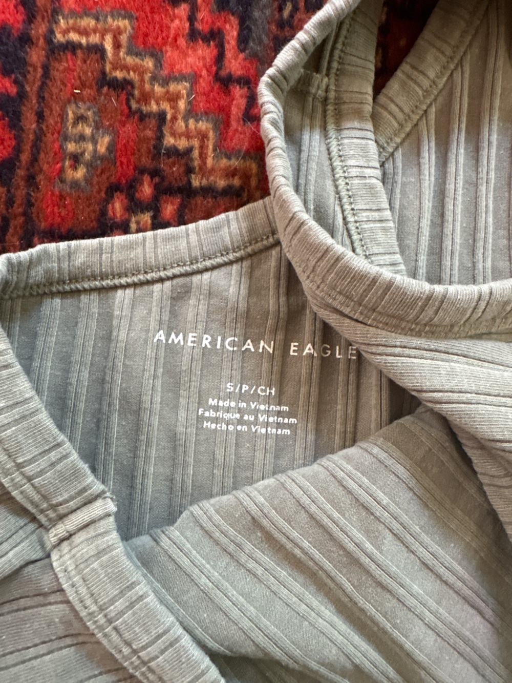 American Eagle Outfitters One-Shoulder Ribbed Tank - soft green - Picture 2 of 4